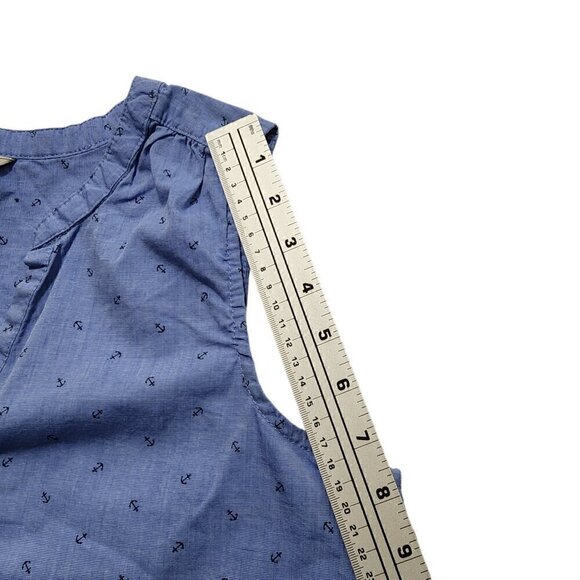 Bass Womens‎ Tank Top Blue Ankle Size M - Picture 4 of 10